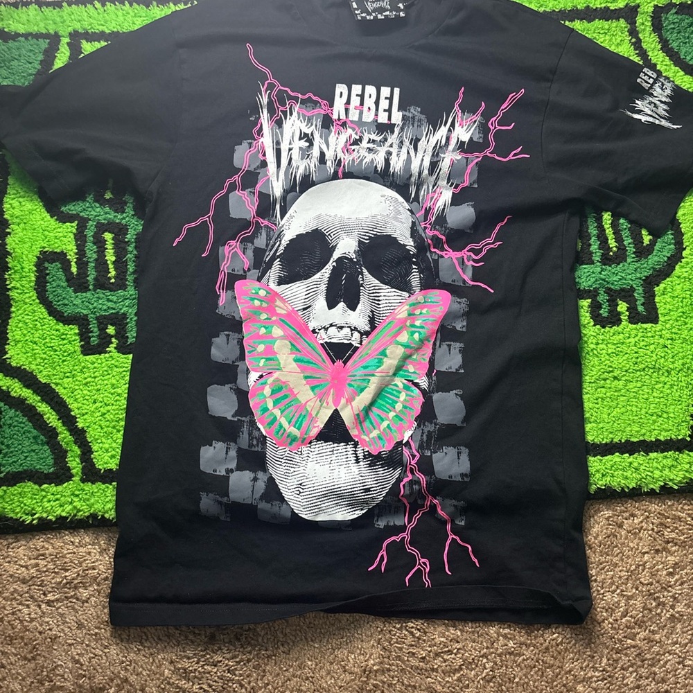 Rebel Vengeance Black Graphic T-Shirt